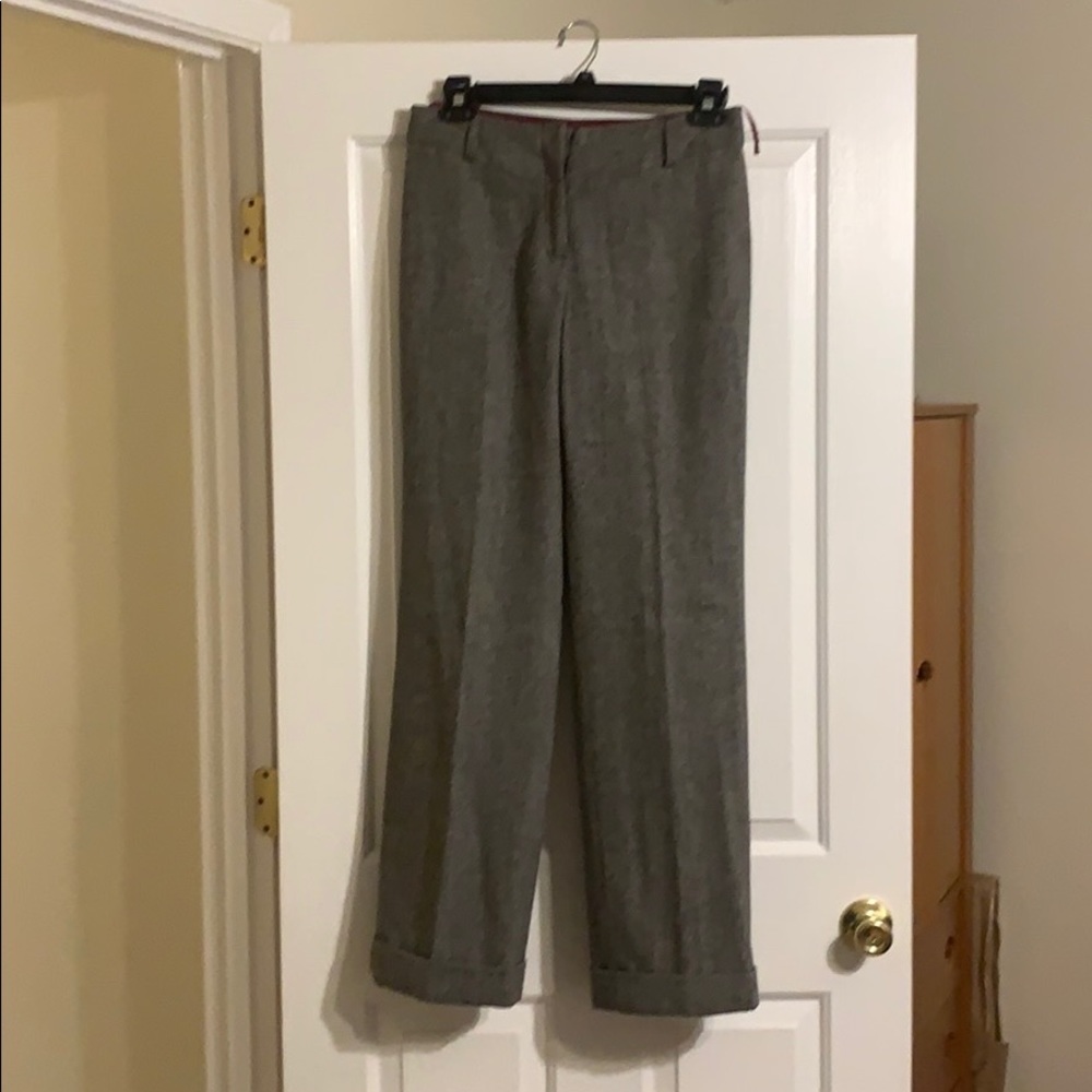 Gray Herringbone Pattern Wool Dress Pants. - image 1